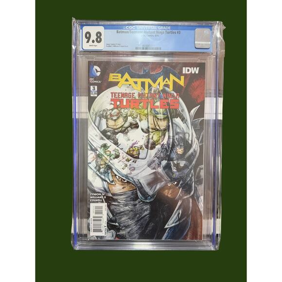 BATMAN/TMNT #3 CGC 9.8 NM/M White Pages 2016 IDW/DC Crossover James Tynion IV